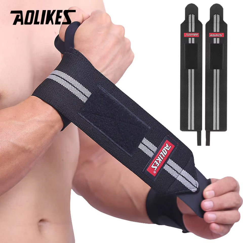 1 Pair Wristband Wrist Support Weight Lifting Gym Training Wrist Support Brace Straps Wraps Crossfit Powerlifting