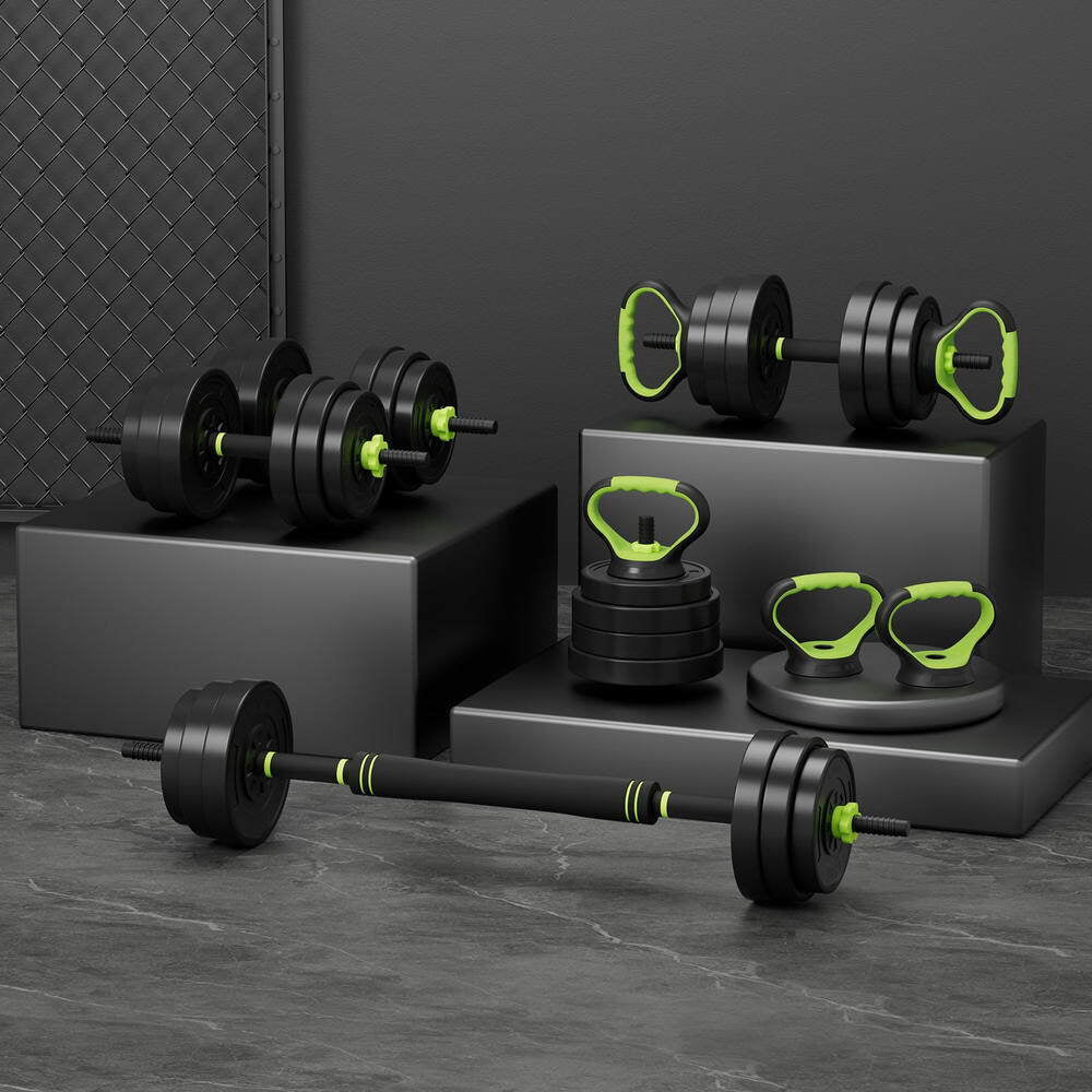 Everfit 25Kg Adjustable Dumbbells Set Kettle Bell Weight Plates Barbells Gym