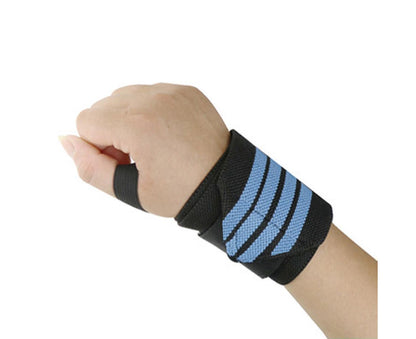 Adjustable Wrist Support Strap Brace Band Hand Arthritis Gym Protector-Black Blue