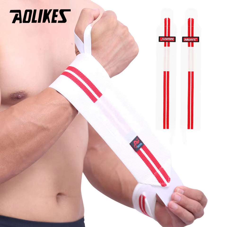 1 Pair Wristband Wrist Support Weight Lifting Gym Training Wrist Support Brace Straps Wraps Crossfit Powerlifting